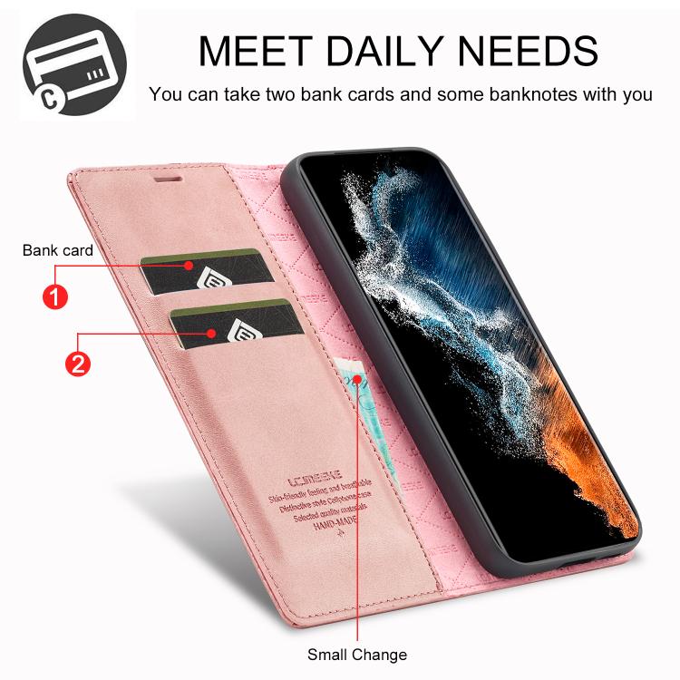 For Samsung Galaxy S25+ 5G LC.IMEEKE Strong Magnetism Microfiber Leather Phone Case