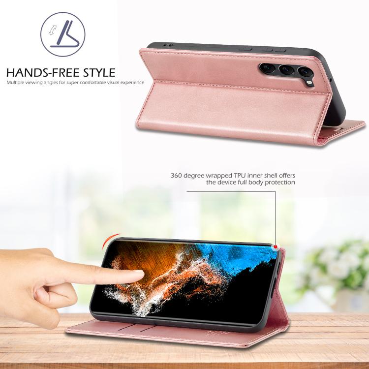 For Samsung Galaxy S25+ 5G LC.IMEEKE Strong Magnetism Microfiber Leather Phone Case