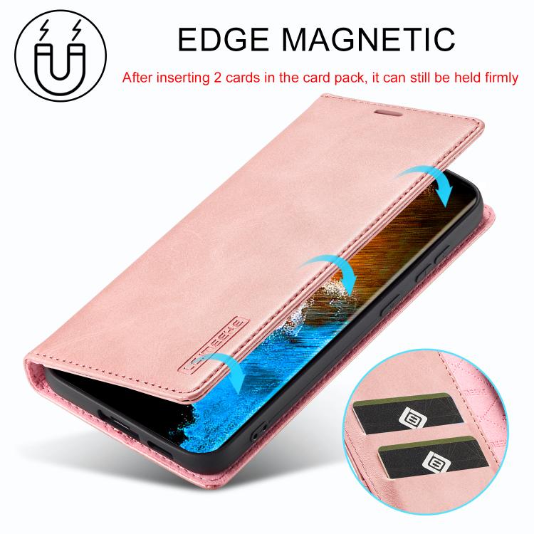 For Samsung Galaxy S25+ 5G LC.IMEEKE Strong Magnetism Microfiber Leather Phone Case