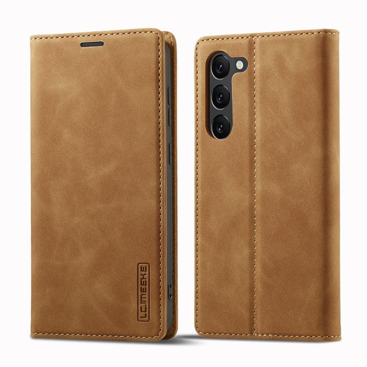 For Samsung Galaxy S25+ 5G LC.IMEEKE Strong Magnetism Microfiber Leather Phone Case