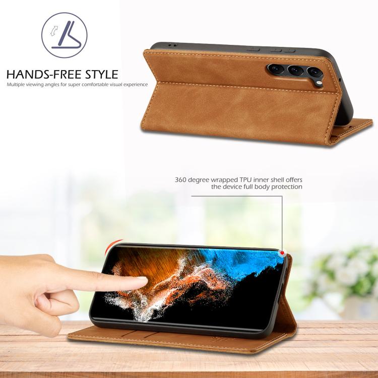 For Samsung Galaxy S25+ 5G LC.IMEEKE Strong Magnetism Microfiber Leather Phone Case