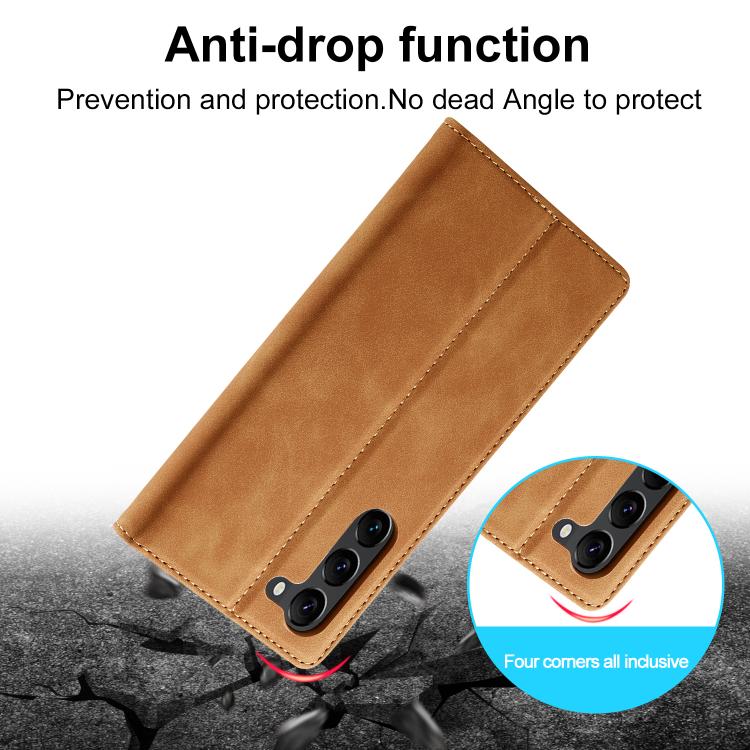 For Samsung Galaxy S25+ 5G LC.IMEEKE Strong Magnetism Microfiber Leather Phone Case