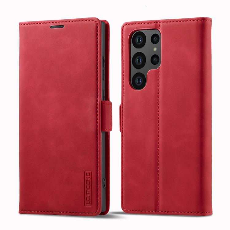 For Samsung Galaxy S25 Ultra 5G LC.IMEEKE Strong Magnetism Microfiber Leather Phone Case