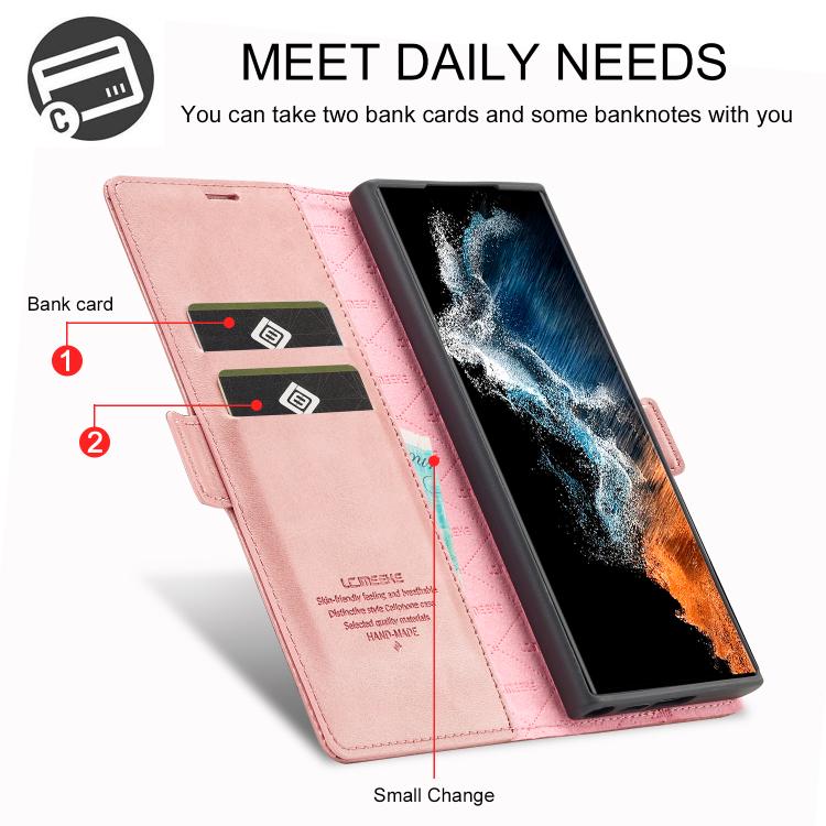 For Samsung Galaxy S25 Ultra 5G LC.IMEEKE Strong Magnetism Microfiber Leather Phone Case