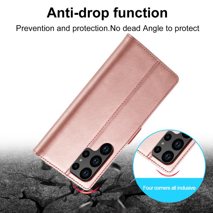 For Samsung Galaxy S25 Ultra 5G LC.IMEEKE Strong Magnetism Microfiber Leather Phone Case