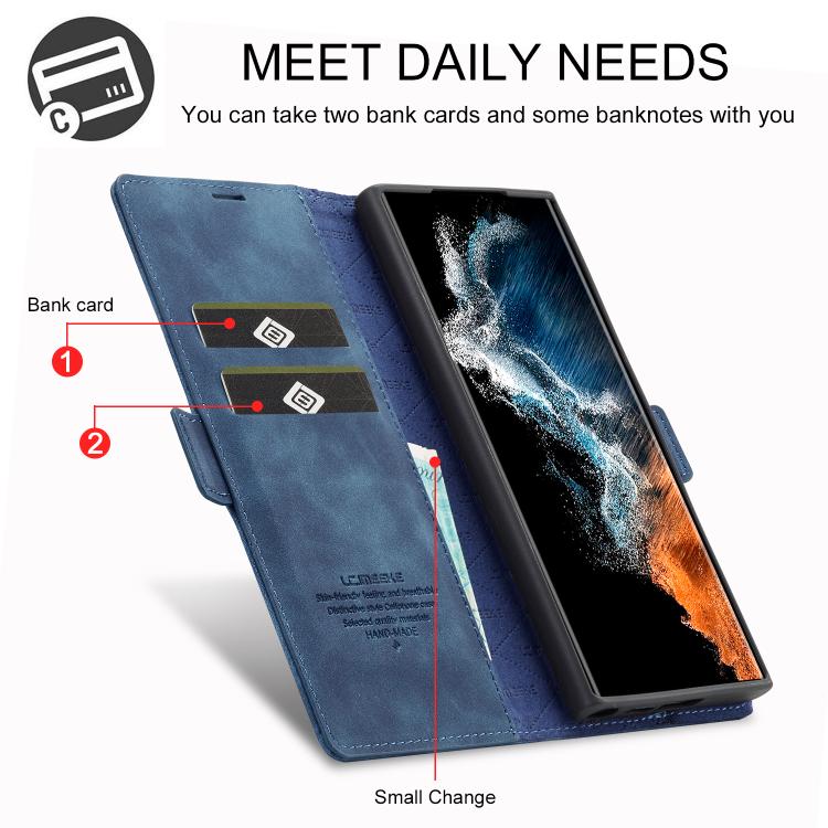 For Samsung Galaxy S26 Ultra 5G LC.IMEEKE Strong Magnetism Microfiber Leather Phone Case