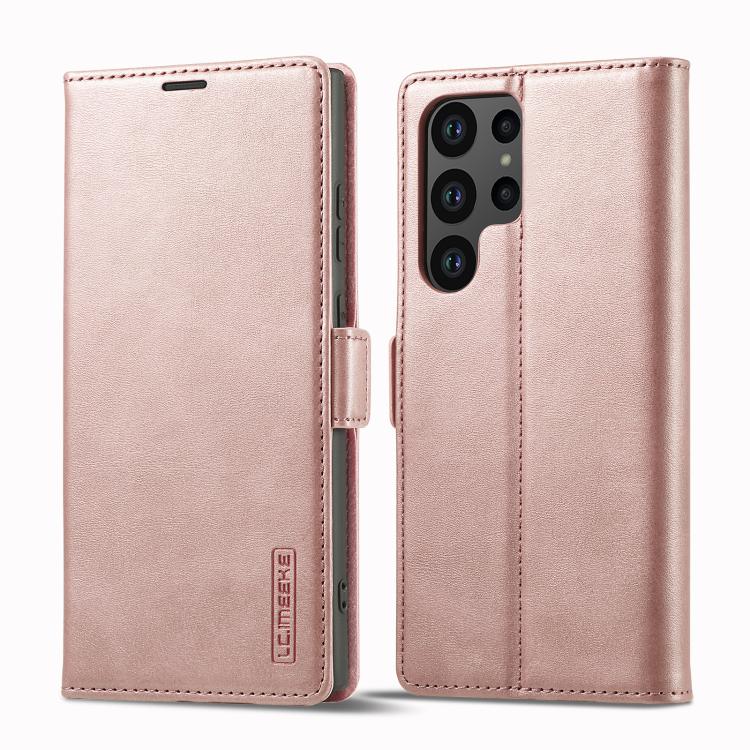 For Samsung Galaxy S26 Ultra 5G LC.IMEEKE Strong Magnetism Microfiber Leather Phone Case