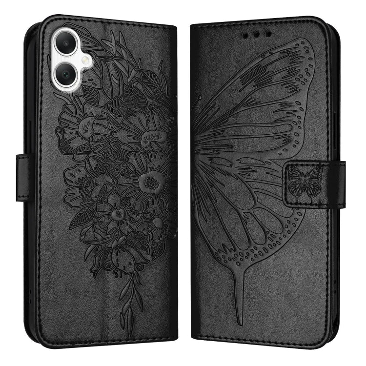 For Samsung Galaxy A06 4G Embossed Butterfly Leather Phone Case