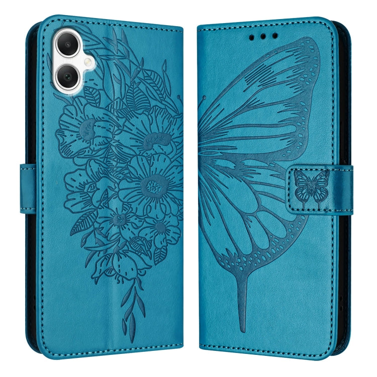 For Samsung Galaxy A06 4G Embossed Butterfly Leather Phone Case