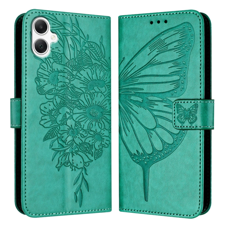 For Samsung Galaxy A06 4G Embossed Butterfly Leather Phone Case