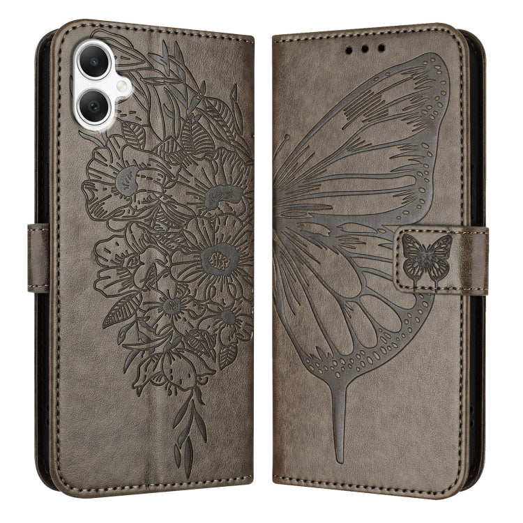 For Samsung Galaxy A06 4G Embossed Butterfly Leather Phone Case