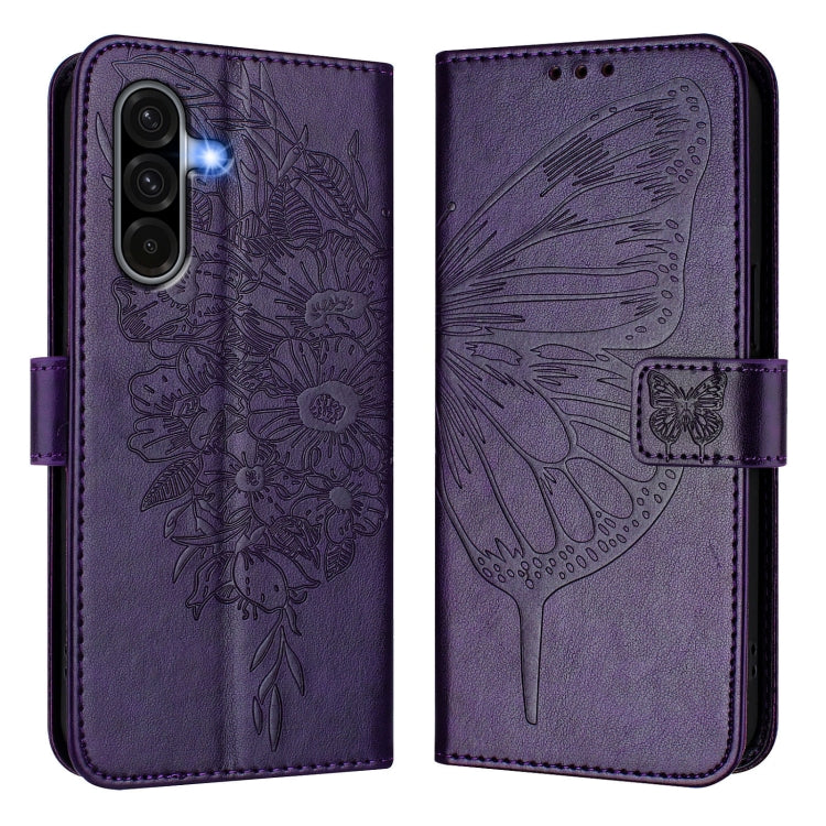 For Samsung Galaxy A56 5G Global Embossed Butterfly Leather Phone Case