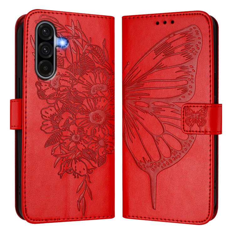For Samsung Galaxy A56 5G Global Embossed Butterfly Leather Phone Case