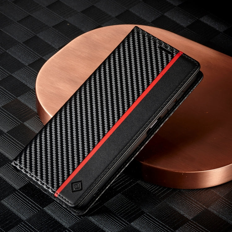 For Samsung Galaxy S24 FE 5G LC.IMEEKE Carbon Fiber Leather Phone Case