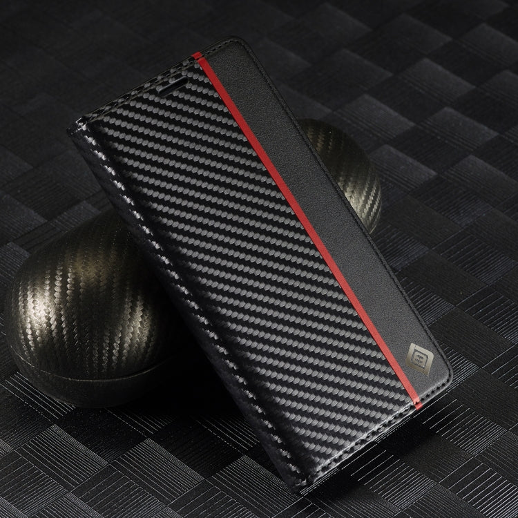 For Samsung Galaxy S25 5G LC.IMEEKE Carbon Fiber Leather Phone Case