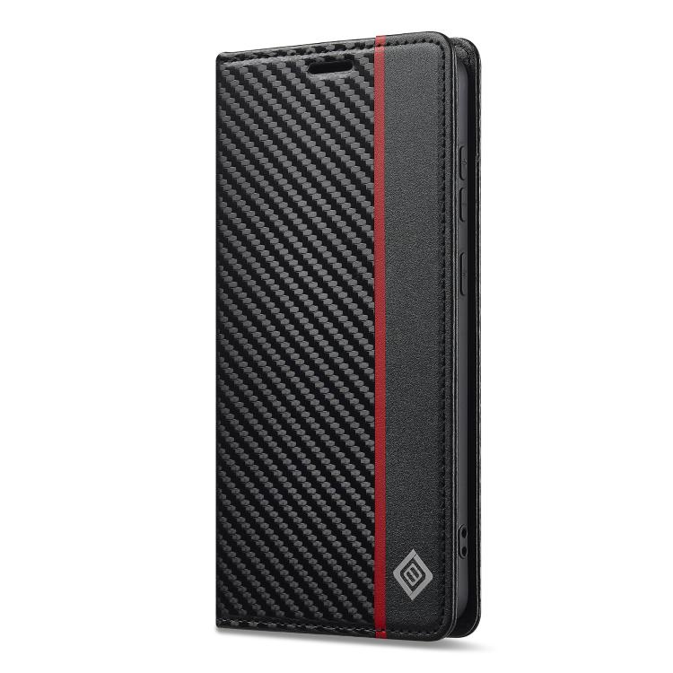 For Samsung Galaxy S25 Edge 5G LC.IMEEKE Carbon Fiber Leather Phone Case