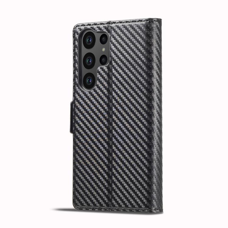 For Samsung Galaxy S26 Ultra 5G LC.IMEEKE Carbon Fiber Leather Phone Case