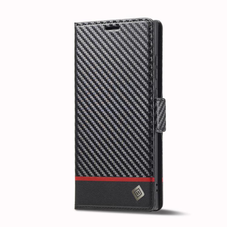 For Samsung Galaxy S26 Ultra 5G LC.IMEEKE Carbon Fiber Leather Phone Case