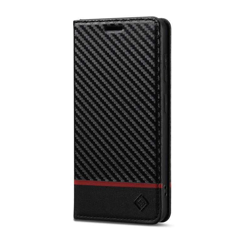 For Samsung Galaxy S26+ 5G LC.IMEEKE Carbon Fiber Leather Phone Case