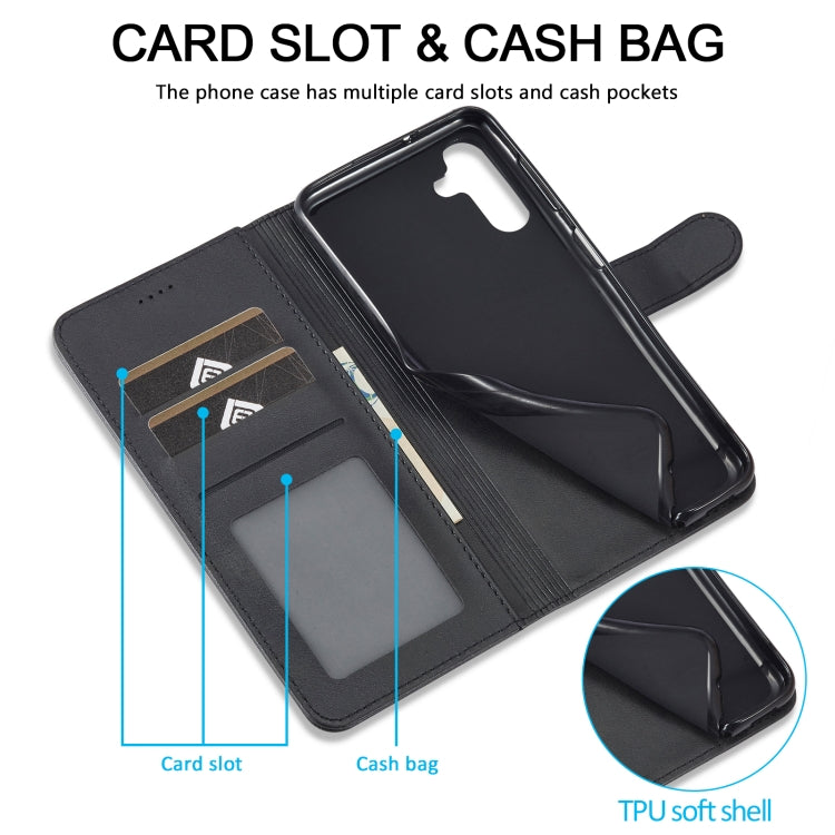 For Samsung Galaxy S24 FE 5G LC.IMEEKE Calf Texture Leather Phone Case