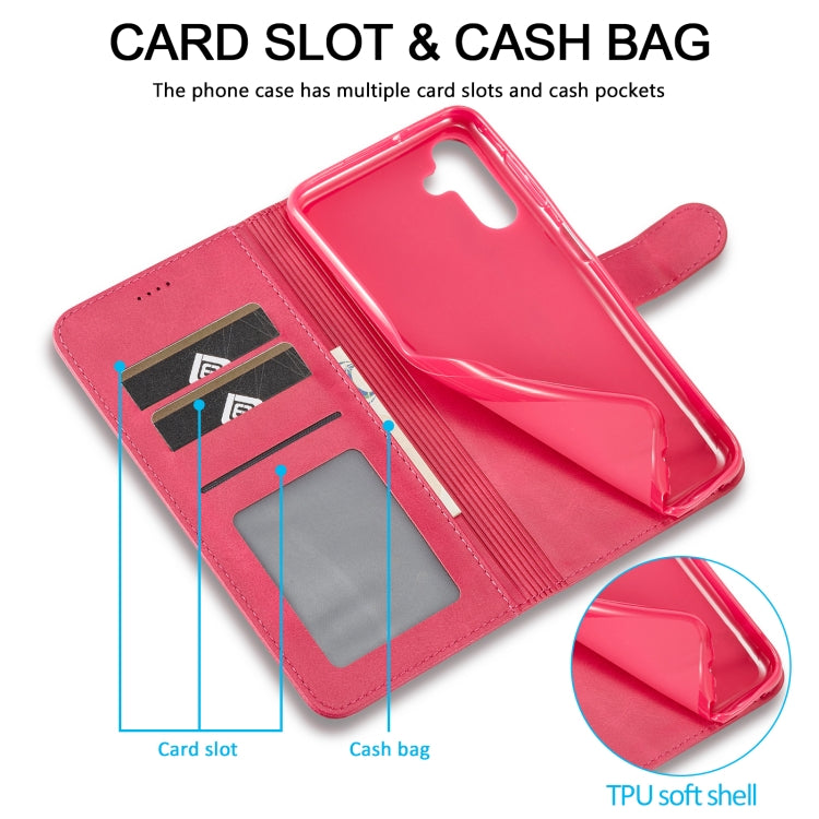 For Samsung Galaxy S24 FE 5G LC.IMEEKE Calf Texture Leather Phone Case