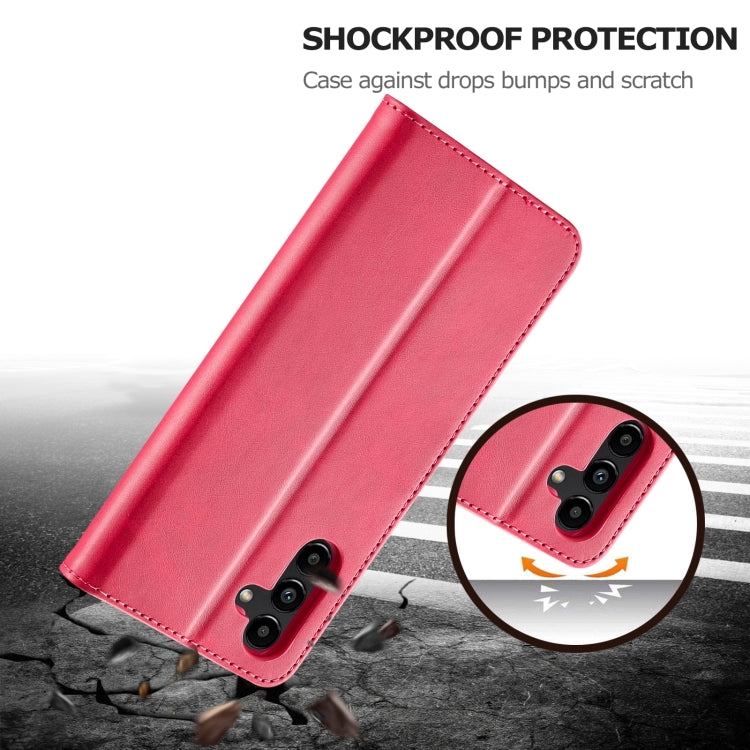 For Samsung Galaxy S24 FE 5G LC.IMEEKE Calf Texture Leather Phone Case