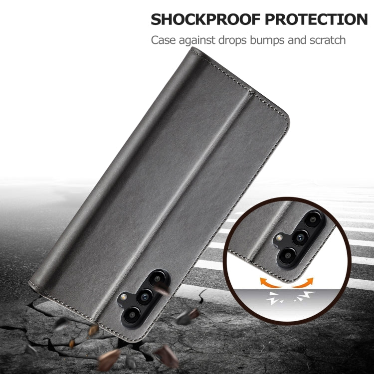 For Samsung Galaxy S24 FE 5G LC.IMEEKE Calf Texture Leather Phone Case