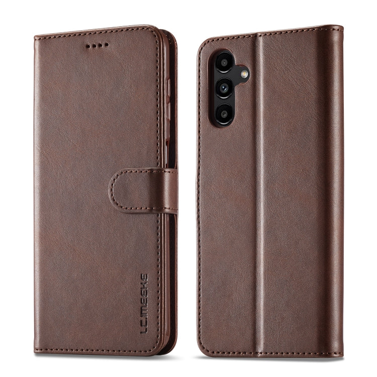 For Samsung Galaxy S24 FE 5G LC.IMEEKE Calf Texture Leather Phone Case