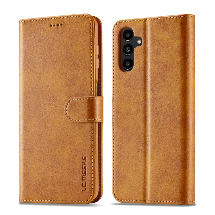 For Samsung Galaxy S24 FE 5G LC.IMEEKE Calf Texture Leather Phone Case