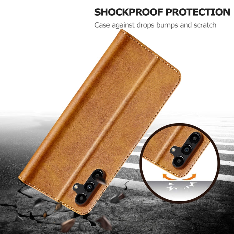 For Samsung Galaxy S24 FE 5G LC.IMEEKE Calf Texture Leather Phone Case