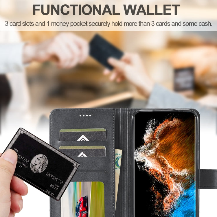 For Samsung Galaxy S25+ 5G LC.IMEEKE Calf Texture Leather Phone Case