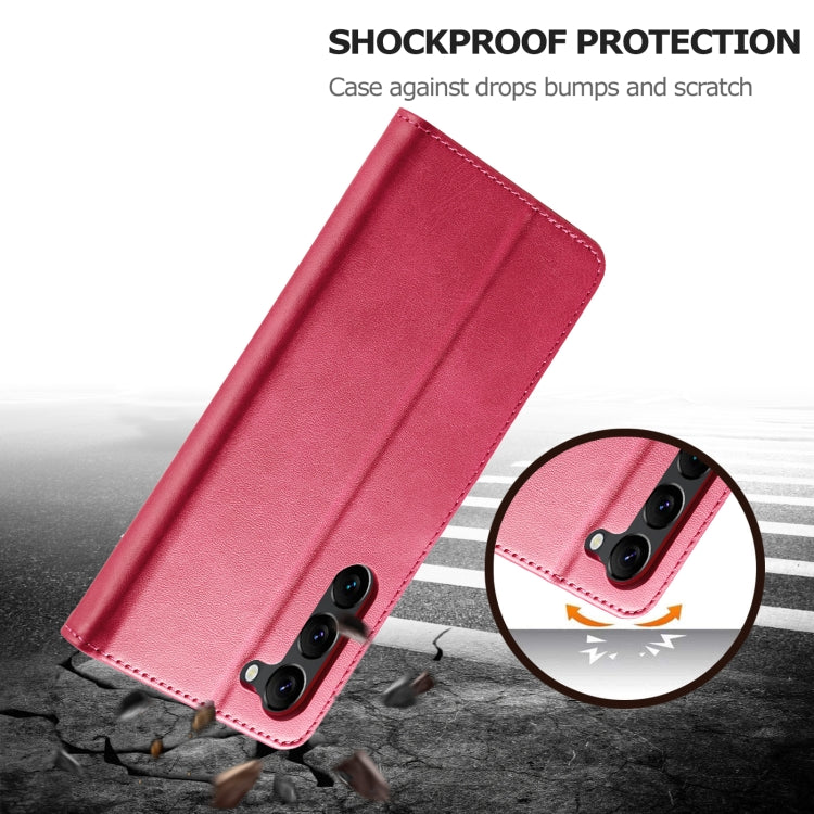 For Samsung Galaxy S25+ 5G LC.IMEEKE Calf Texture Leather Phone Case