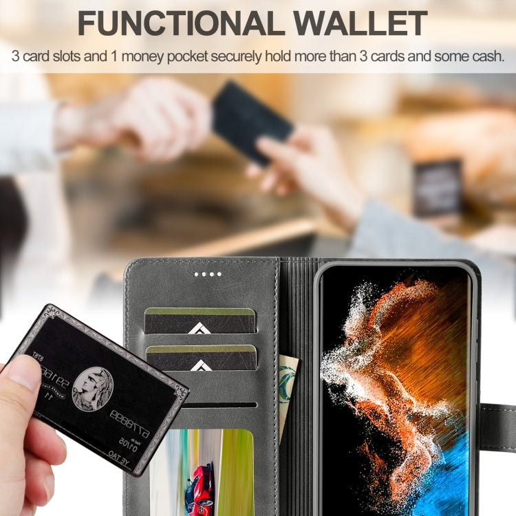 For Samsung Galaxy S25+ 5G LC.IMEEKE Calf Texture Leather Phone Case