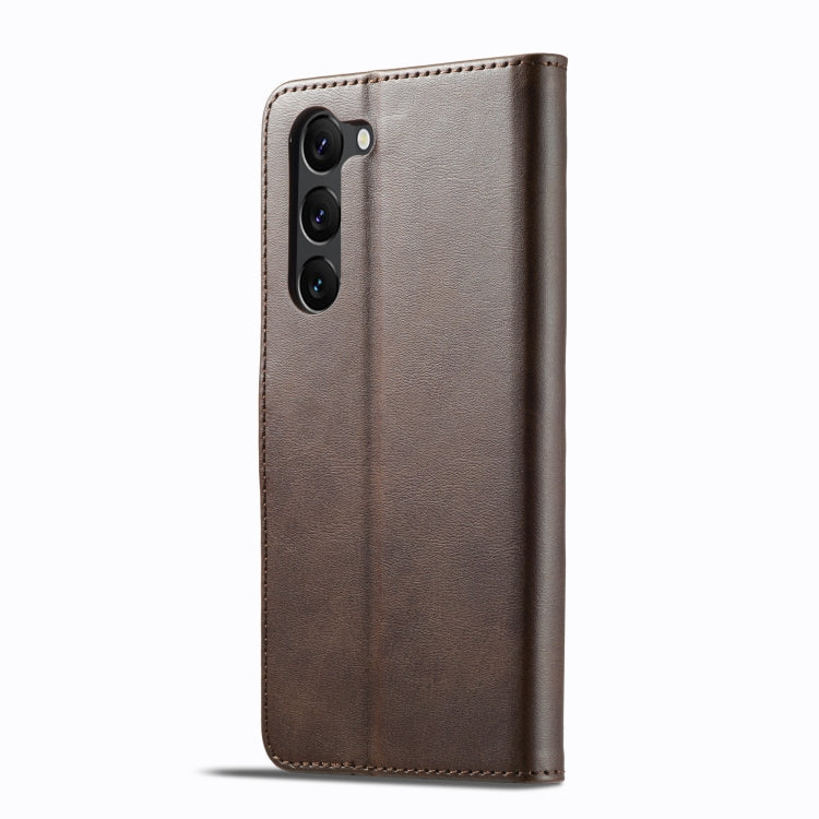 For Samsung Galaxy S25+ 5G LC.IMEEKE Calf Texture Leather Phone Case