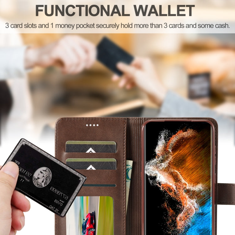 For Samsung Galaxy S25+ 5G LC.IMEEKE Calf Texture Leather Phone Case