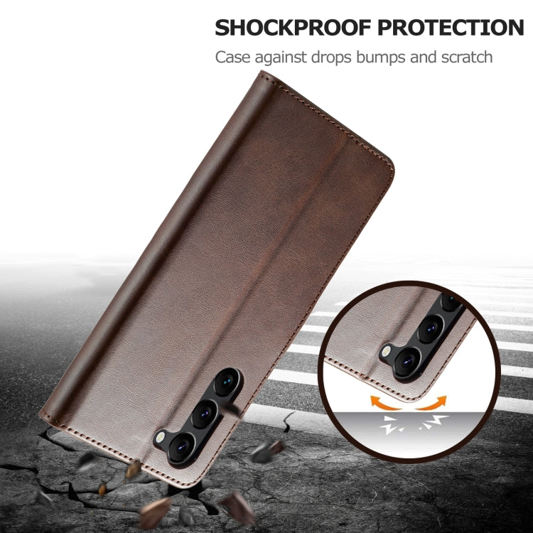 For Samsung Galaxy S25+ 5G LC.IMEEKE Calf Texture Leather Phone Case