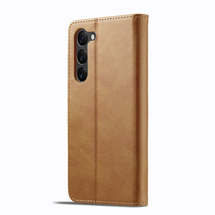 For Samsung Galaxy S25+ 5G LC.IMEEKE Calf Texture Leather Phone Case