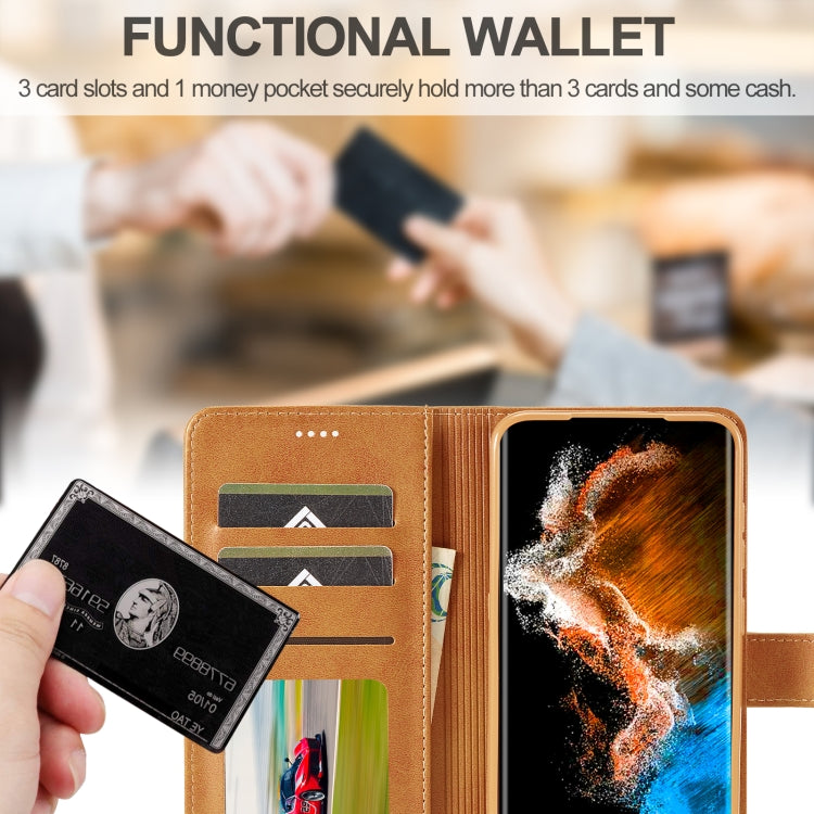 For Samsung Galaxy S25+ 5G LC.IMEEKE Calf Texture Leather Phone Case