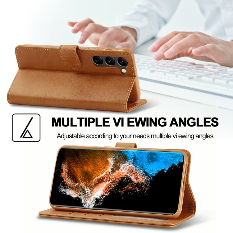 For Samsung Galaxy S25+ 5G LC.IMEEKE Calf Texture Leather Phone Case