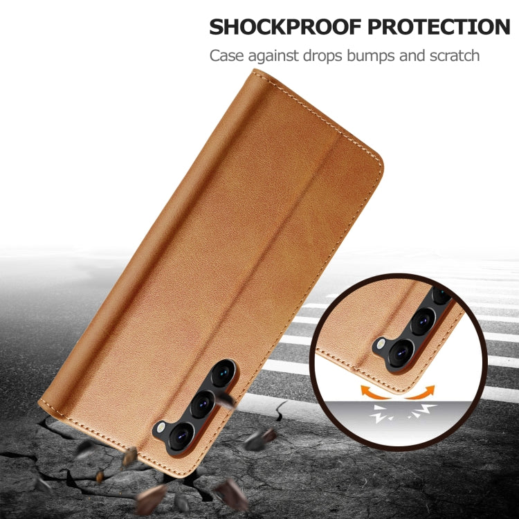 For Samsung Galaxy S25+ 5G LC.IMEEKE Calf Texture Leather Phone Case