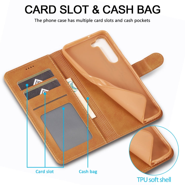 For Samsung Galaxy S25+ 5G LC.IMEEKE Calf Texture Leather Phone Case