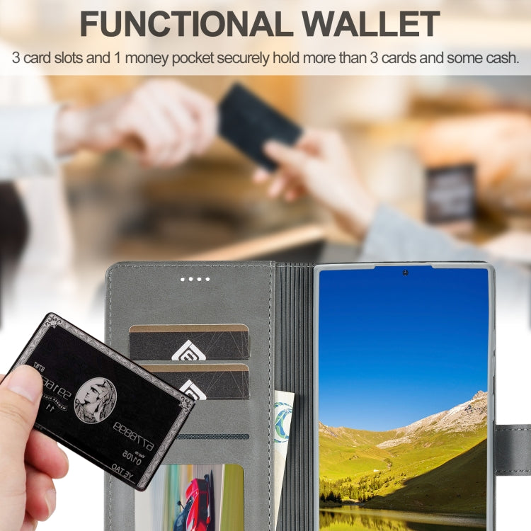 For Samsung Galaxy S25 Ultra 5G LC.IMEEKE Calf Texture Leather Phone Case