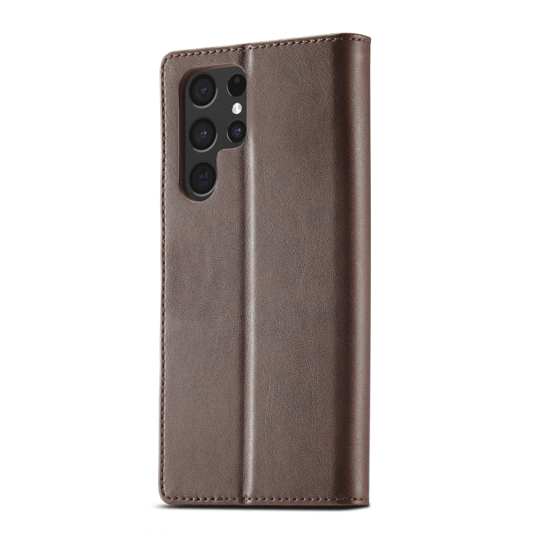 For Samsung Galaxy S25 Ultra 5G LC.IMEEKE Calf Texture Leather Phone Case