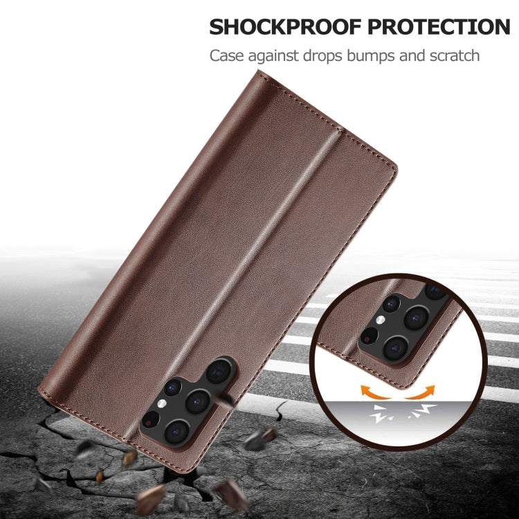 For Samsung Galaxy S25 Ultra 5G LC.IMEEKE Calf Texture Leather Phone Case