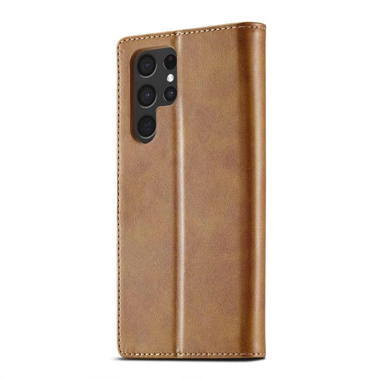 For Samsung Galaxy S25 Ultra 5G LC.IMEEKE Calf Texture Leather Phone Case