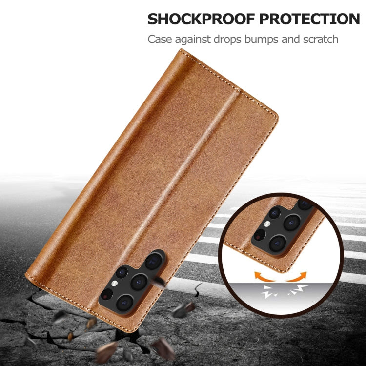 For Samsung Galaxy S25 Ultra 5G LC.IMEEKE Calf Texture Leather Phone Case