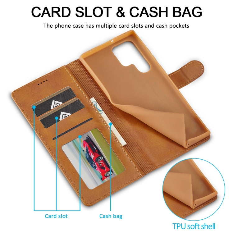 For Samsung Galaxy S25 Ultra 5G LC.IMEEKE Calf Texture Leather Phone Case