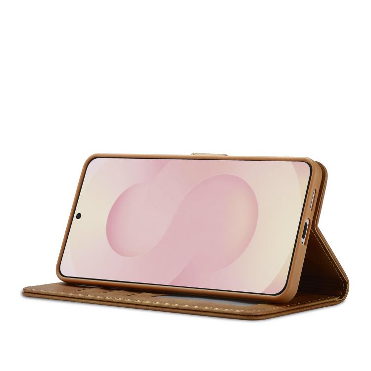 For Samsung Galaxy S25 Edge 5G LC.IMEEKE Calf Texture Leather Phone Case