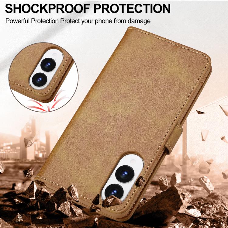 For Samsung Galaxy S25 Edge 5G LC.IMEEKE Calf Texture Leather Phone Case