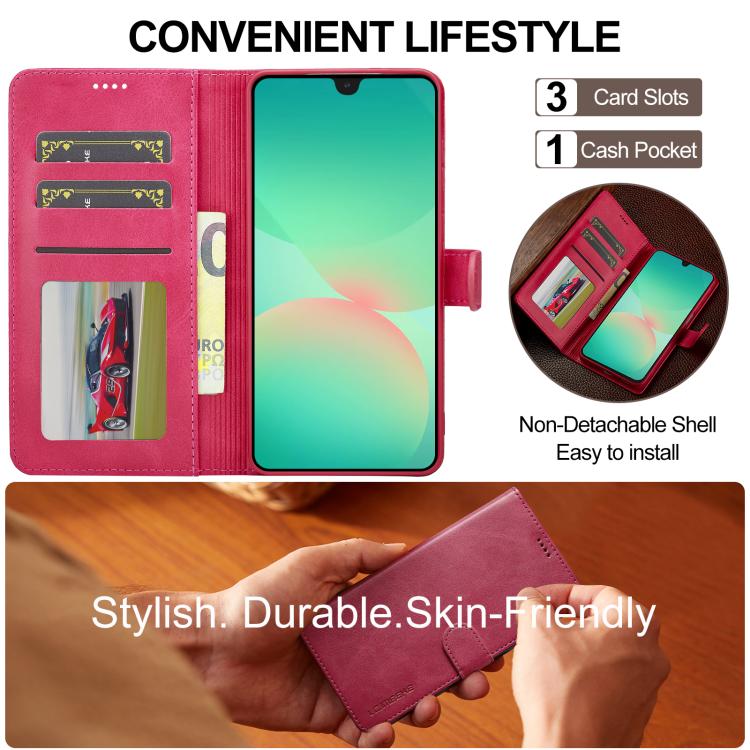 For Samsung Galaxy S25 FE 5G LC.IMEEKE Calf Texture Leather Phone Case